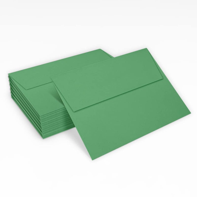 LUXPaper A7 Invitation Envelopes | Peel & Press | 5 1/4" x 7 1/4" | Holiday Green | 80lb. Text | 50 Qty - Image 5